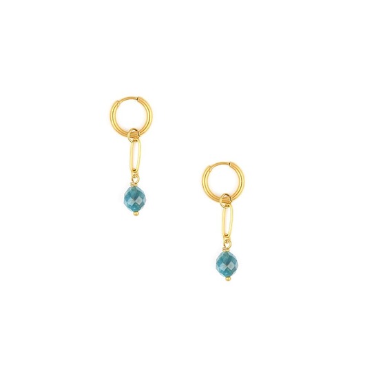 kolczyki - inne Kolczyki z Oliwką Apatytu Pozłacana stal szlachetna