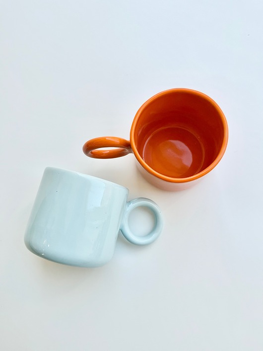 kubki Zestaw 2 kubków Orange i Baby blue/300ml/ z serii Good Vibes CLLCTV