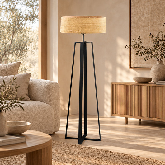 lampy podłogowe Designerska lampa stojąca do salonu MOSS BOHO