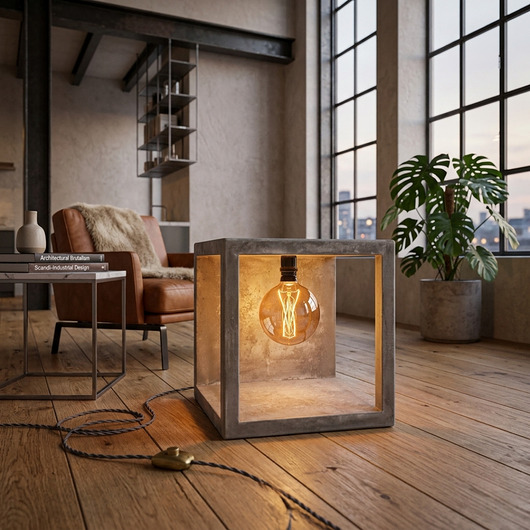 lampy podłogowe Lampa LED betonowa Amber Light