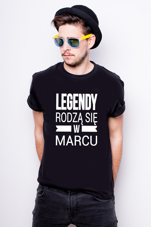 T-shirt męski - legendy rodzą się w marcu AllbagAllprints