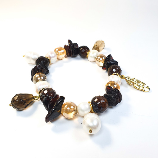 Energetyczna bransoletka z bursztynem Sordyl Jewellery