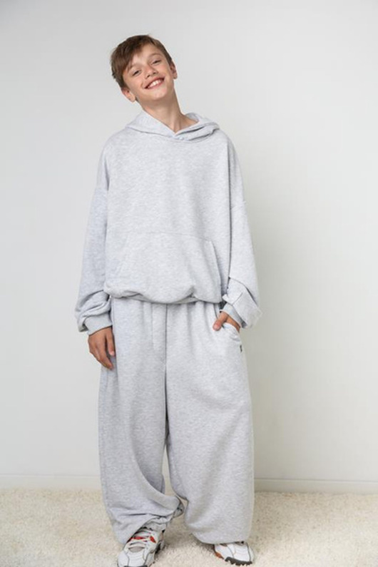 bluzy męskie Grey hoodie teens