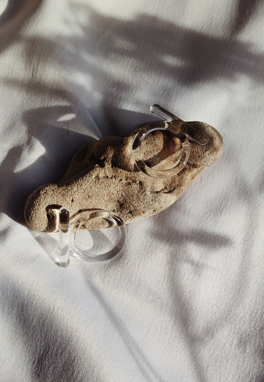 pierścionki - różne Szklany pierścionek "Line"