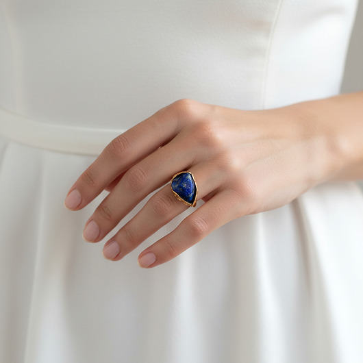 pierścionki złote Pierścionek z Lapisem Lazuli
