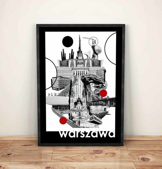plakaty Plakat Warszawa kolaż 3