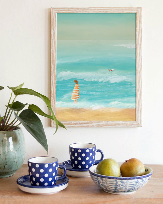 plakaty Wakacje z psem - plakat fine art