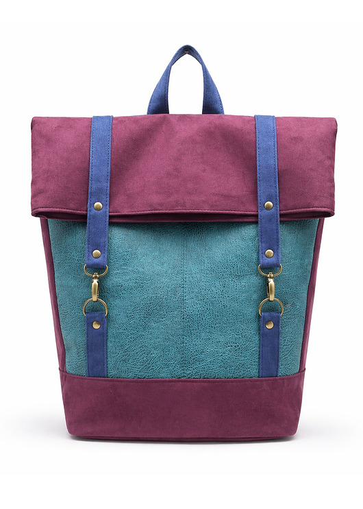 plecaki Plecak  włóczykija - oberżyna, turkus, kobalt