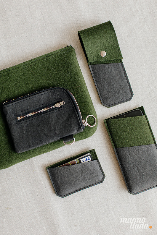 piórniki Marmollada - etui filcowe NA OŁÓWKI leśny + C