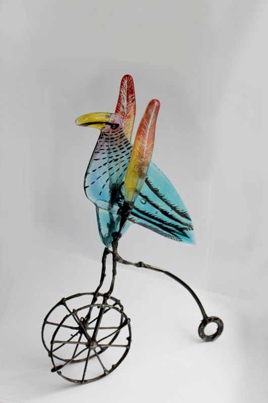 Ptak GŁUPTAK  Borowska Glass Design