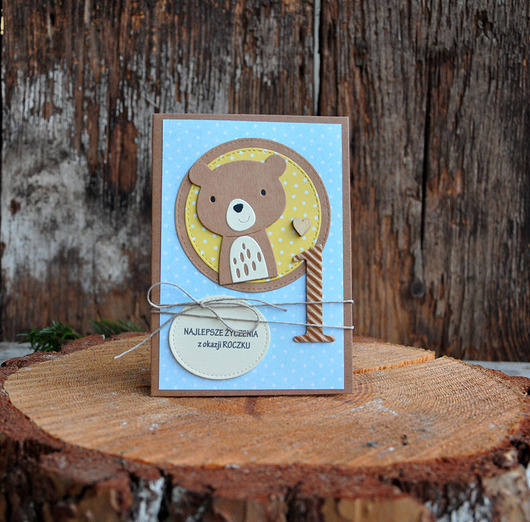 kartki scrapbooking Kartka na roczek