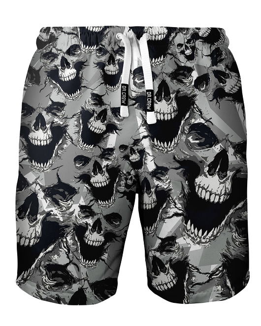 spodnie męskie Shorty Kąpielowe Męskie DR.CROW Skulls