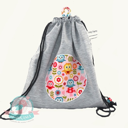 Dresbag- wodoodporny worko-plecak- Sowy na różu craftKASIA