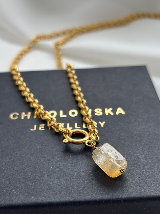 złote naszyjniki Naszyjnik łańcuszek Cytryn