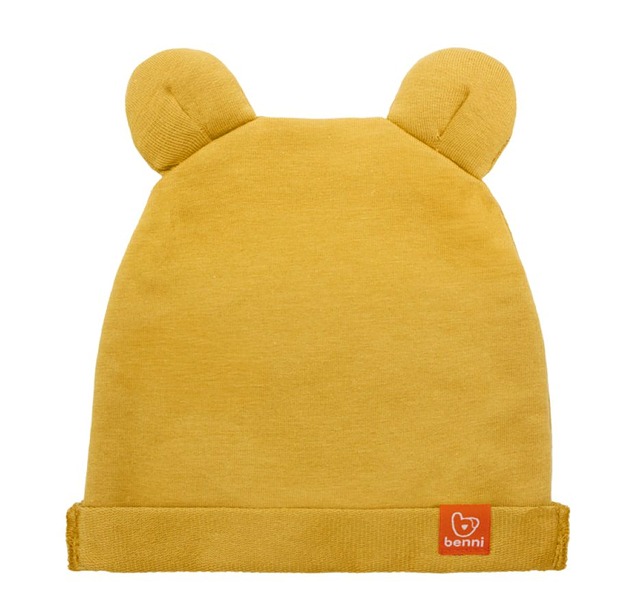 czapki dziecięce Czapka BEANIE BEAR - żółta