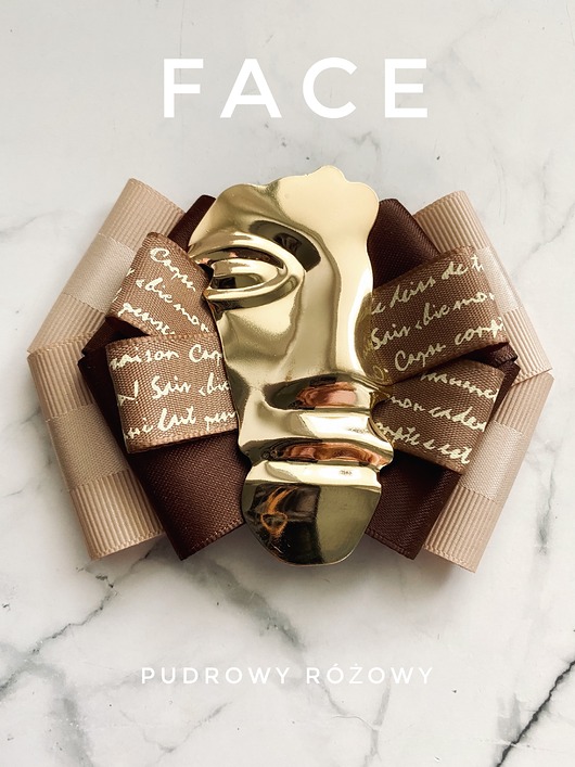 broszki Brosza z Kolekcji FACE ze stylową metalową twarzą New