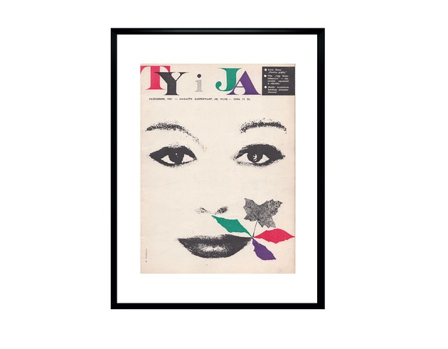 grafiki i ilustracje Oprawiona okładka miesięcznika TY i JA  10/ 1961 r, aut. Roman Cieślewicz