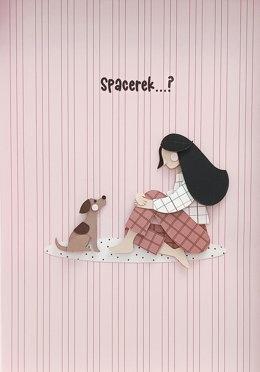 grafiki i ilustracje Papierowa przestrzenna ilustracja - "Spacerek?"