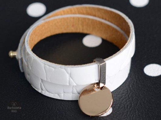 white croco + gold barboleta