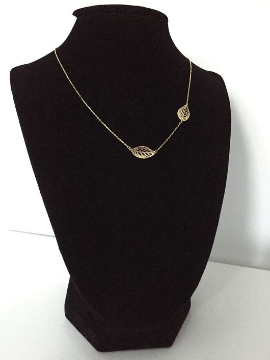 Pozłacany naszyjnik z listkami  pr. 925 VENA Jewellery