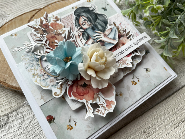 kartki scrapbooking Kartka urodzinowa Jesieniara