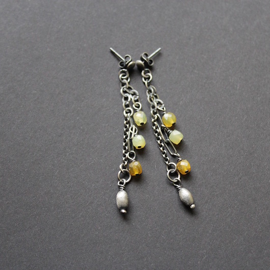 kolczyki z kamieniami Kolczyki Yellow Stone