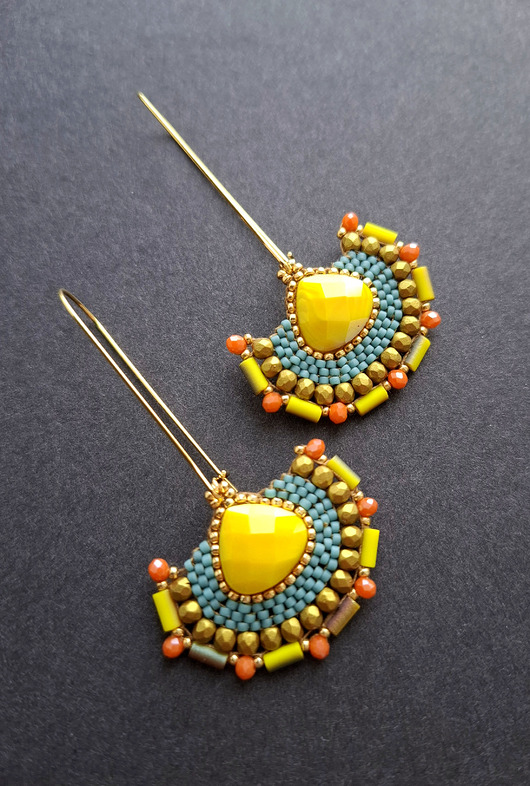 kolczyki szklane Kolczyki w szkle kolorowym no18