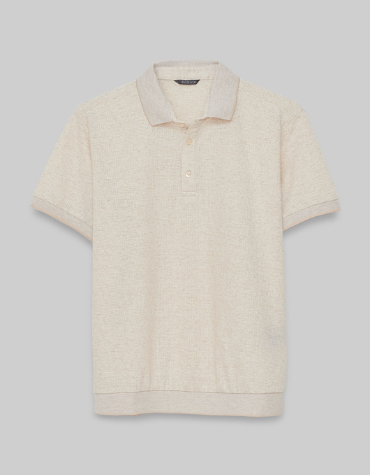 t-shirty męskie Koszulka polo leini beżowa