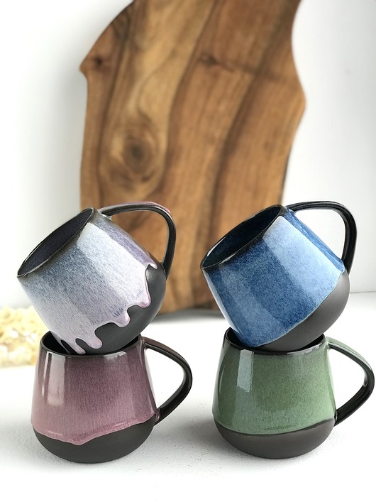 kubki Kubek Beczułka ręcznie robiony - zestaw dla 4 osób