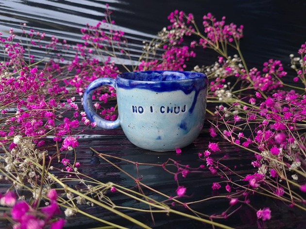 kubki Kubek ceramiczny z napisem "No i chuj"