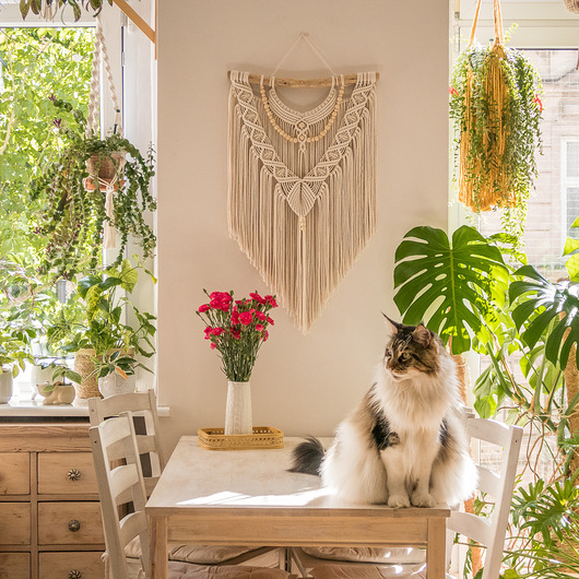 makramy Makrama Mena kremowa