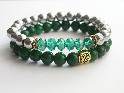 DUO - Green and silver KiKa pracownia