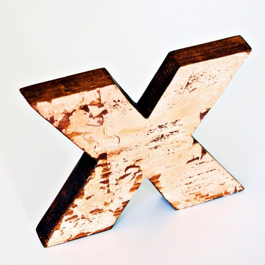 Miedziana litera X Any THING