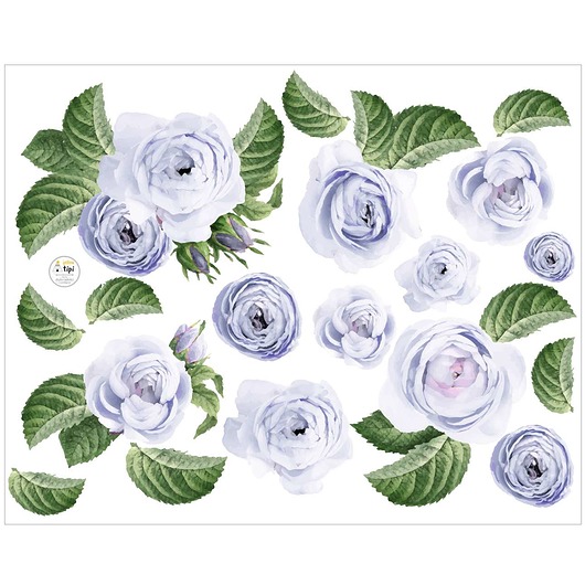 naklejki ścienne do pokoju dziecka Zestaw naklejek Rose blue130x100cm