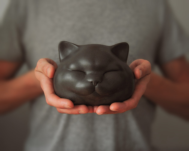 Rzeźba kota,GRAPHITE HOLY CATS