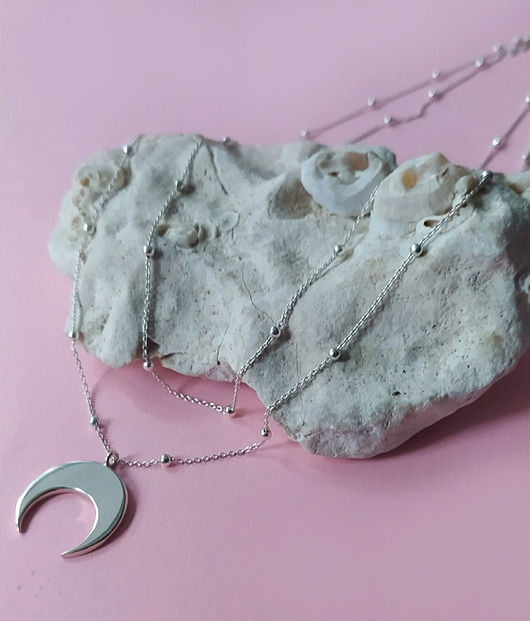 srebrne naszyjniki Srebrny naszyjnik Moon, srebro 925