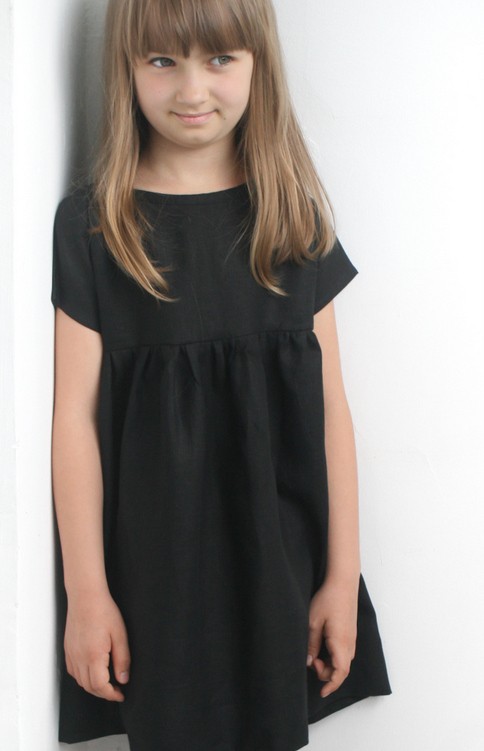 Lniana sukienka 3-4 lata oversize. suska