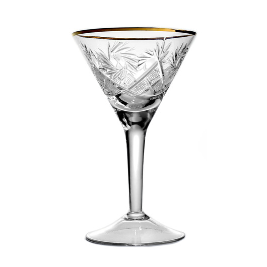 szklanki i kieliszki Kryształowe kieliszki do martini 6 sztuk SKYE GOLD