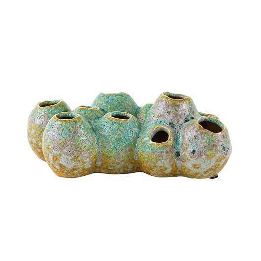 wazony Wazon ceramiczny - flower frog, duński design, lata 60, produkcja: Dania