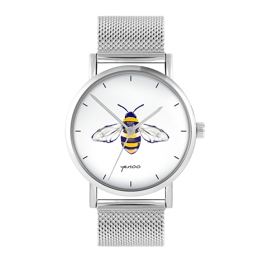 zegarki unisex Zegarek - Pszczoła - bransoleta mesh
