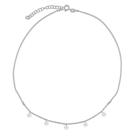 Srebrny naszyjnik choker z cyrkoniami  ATdiament