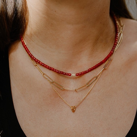 chokery Choker Red Coral