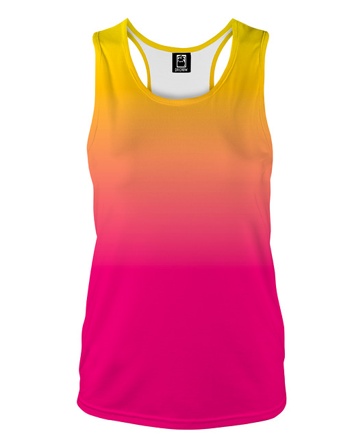 topy damskie DR.CROW Bokserka Damska Ombre Yellow Pink
