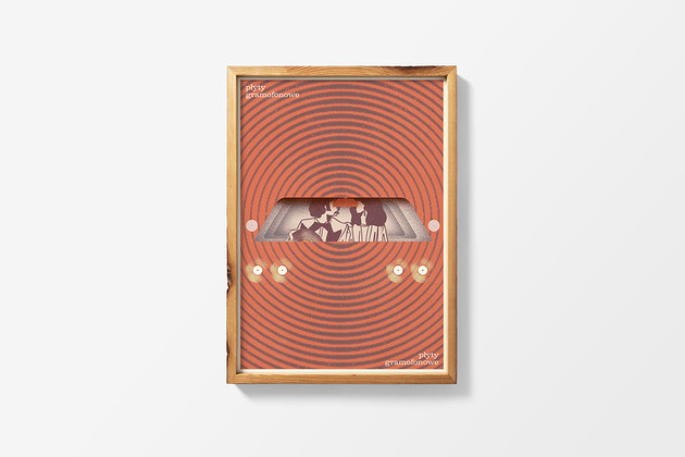 Plyty gramofonowe x print Justyna Frąckiewicz