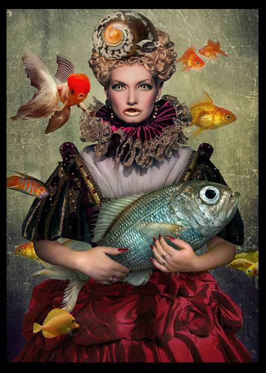 grafiki i ilustracje Idunamoye Królowa Ryb  Grafika Digital Art