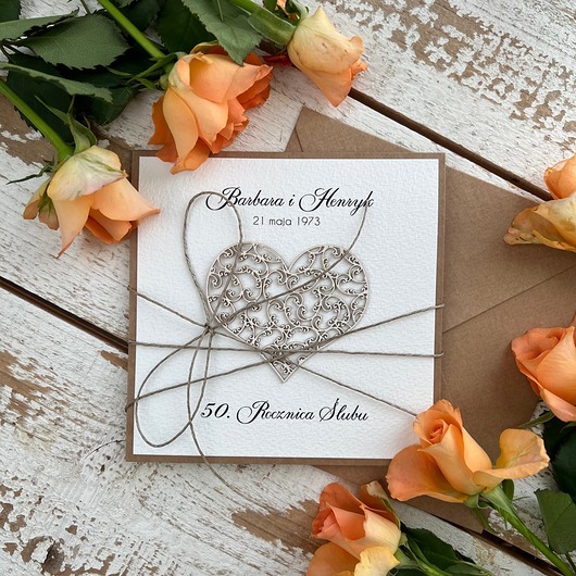kartki scrapbooking Personalizowana kartka z okazji rocznicy ślubu