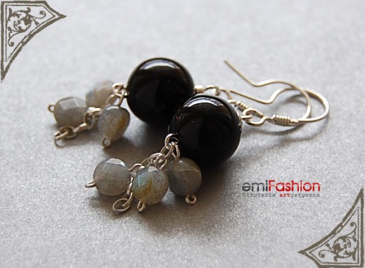 Onyks i fasetowany Labradoryt MAREMI Jewelry