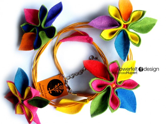 Kwietny Wianek Biżuteria Autorska FlowerFelt Design