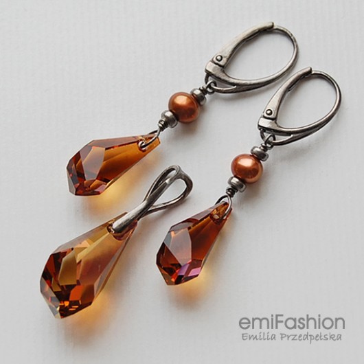 Promocja - Polygon Crystal Copper  MAREMI Jewelry
