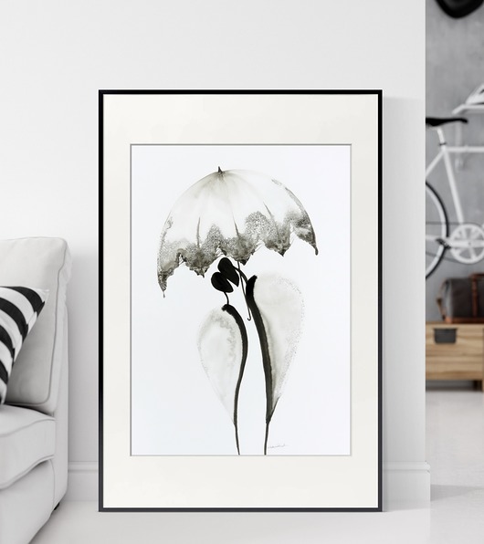 grafika 50X70 cm wykonana ręcznie MiniMalArt